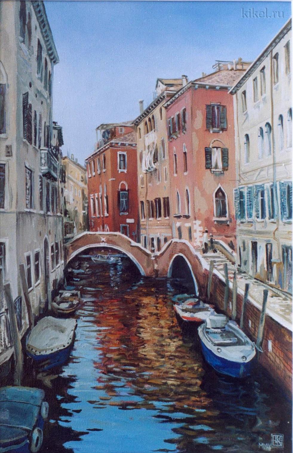 Канал. Два мостика. Венеция