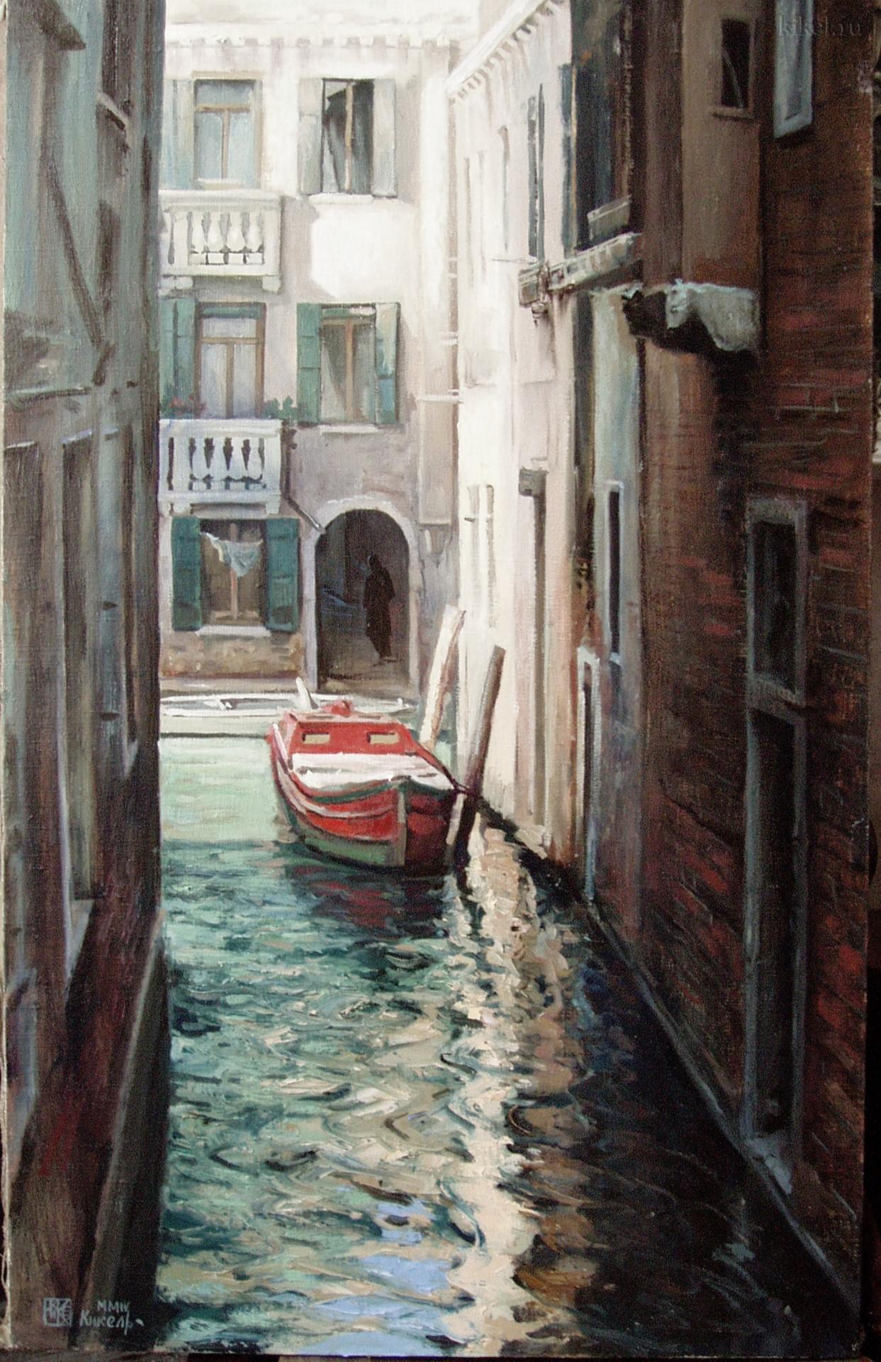 Красная лодка. Венеция